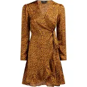 Faina Jurk bruin / oranje