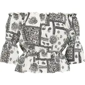 IZIA Blouse zwart / wit