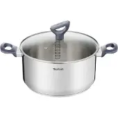 Tefal Daily Cook G7124645, 4,5 liter, rundergerecht, roestvrij staal, roestvrij staal, roestvrij staal, grijs