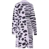 MyMo ROCKS Gebreid vest 'Blonda' pastellila / zwart