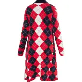 MyMo ROCKS Gebreid vest bloedrood / zwart / wit