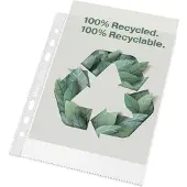 Esselte 100% Gerecyclede PP A5 Showtas - 70 micron - 6-gaats - 100x Transparante, Milieuvriendelijke Insteekhoezen - Duurzaamheid - Voor Thuiswerken - Ideaal Voor Thuiskantoor