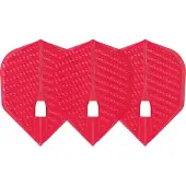 L-Style Champagne L3 Shape Dimple Red - Dart Flights