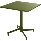 Oviala - Vierkante bistro-tuintafel met kakigroen opklapbaar blad - Palavas