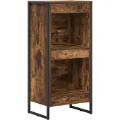vidaXL Boekenkast 40 x 30 x 86,5 cm Bewerkt hout Rook Eik