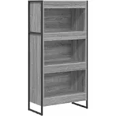 vidaXL Boekenkast 60 x 30 x 121 cm Bewerkt hout Grijs Sonoma