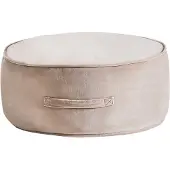 Beliani YULLE - Poef - Lichtbruin - Fluweel