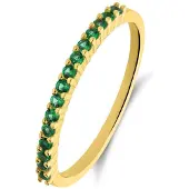Lucardi Ring 'Chic' goud / groen