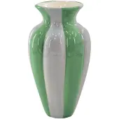 Housevitamin Bloemenvaas- Geplooide Vaas- Keramiek- Lila/Groen- 16,5x16,5x29,5 cm