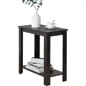 En.casa Bijzettafel Chur met plank MDF 60x30x61,3 cm donkerbruin