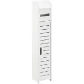 En.casa Toiletrol houder Leoben HKC badkamerkast 80x15x15 cm wit