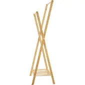 En.casa Bamboe kledingrek Keitele met kapstok 60x42x150 cm
