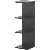 En.casa Wandrek Surahammar met 4 planken 95x30x28 cm marmerlook zwart []