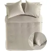 Yellow Suites Dekbedovertrek Percale-Katoen 140 x 200/220 cm / Wit