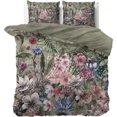 Dreamhouse Dekbedovertrek Nature Aurelie Groen Katoen-200 x 200 / 220 cm | 2-Persoons