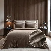 Sleeptime Dekbedovertrek Velvet Cartier - Taupe 140 x 200/220 cm