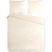 Muller Textil Dekbedovertrek Micropercal Zigzag - ecru 140x200/220cm