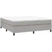 Syfax Boxspring met matras stof lichtgrijs 180x200 cm