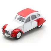 Schuco Citroen 2CV, wit/rood