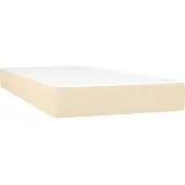 vidaXL Pocketveringmatras voor kinderen medium 80x160 cm stof crèmekleurig