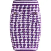 Faina Rok donkerlila / zwart / wit