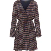 Faina Jurk marine / geel / grijs / rood