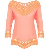 IZIA Tuniek oranje / zalm roze