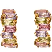Gaya Oorbellen citroengeel / goud / pastellila / rosa