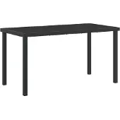 vidaXL Tafel en stoelen set 5 st Grijs PE Riet
