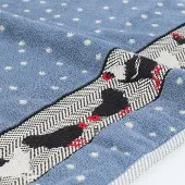 Bunzlau Castle Keukendoek Chickens Grey-Blue