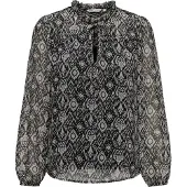 ONLY Blouse 'ONLDitsy' lichtbruin / grijs / zwart