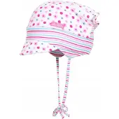 Doll Roze Gebreide Baby Muts met Strik en Vizier -