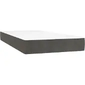 vidaXL Pocketveringmatras medium 100x210x20 cm fluweel donkergrijs