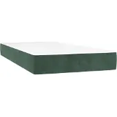 vidaXL Pocketveringmatras medium 80x220x20 cm fluweel donkergroen