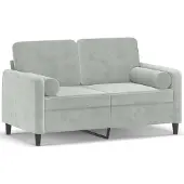 vidaXL Driezitsbank met sierkussens 180 cm fluweel blauw