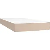 vidaXL Pocketveringmatras medium 120x190x20 cm kunstleer cappuccinokleurig