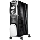 Beko RHO8123T, olieverwarmingsventilator, olie, 1,8 meter, voor gebruik binnenshuis, geschikt voor bijvoorbeeld een hal, kleur: zwart