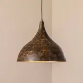 Opviq Hanglamp Bitlislim, dimbaar, bruin / roest, Woon-/ Eetkamer, metaal, Landelijk, hanglamp