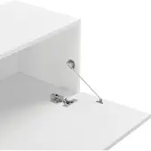 En.casa Zwevend kastje Evaton 140x33x30 cm wit hoogglans