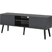 En.casa TV meubel Eskilstuna tv kast 120x29,5x46,5 cm donkergrijs