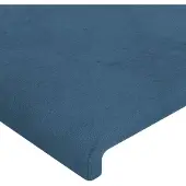 vidaXL Hoofdbord donkerblauw 180x5x118/128 cm fluweel