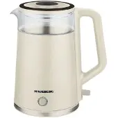 Hausberg HB-3619BJ Elektrische Waterkoker 2,0 L | Beige 1800 W | Automatische Uitschakeling & 360° Draaibare Basis – Snelle Ketel Voor Koffie & Thee