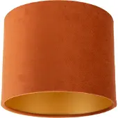 QAZQA Stoffen lampenkap oranje met gouden binnenkant 18/18/14