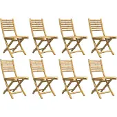 vidaXL Tuinstoelen 8 st inklapbaar 43x54x88 bamboe