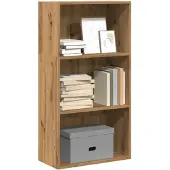 vidaXL Boekenkast 60x30x114 cm bewerkt hout artisanaal eikenkleurig