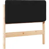 vidaXL Gestoffeerd hoofdbord Bruin en Zwart 100 cm Massief grenenhout