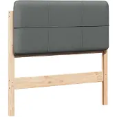 vidaXL Gestoffeerd hoofdbord met hoofdeinde Bruin en Lichtgrijs 90 cm