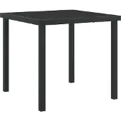 vidaXL Tuin Eettafel Set 5 pcs Zwart Gepoedercoat staal