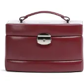 Windrose Sieraden-bewaring 'Merino' bourgogne