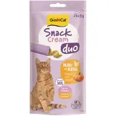 GimCat 8x Kattensnack Cream Duo Kip & Pompoen 6 x 15 gr